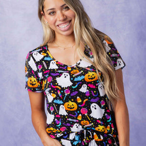 Baby Kids Bamboo Pajamas — Fright Bites Women's Short Sleeve T-Shirt — Image 1