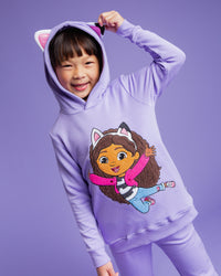 Baby Kids Bamboo Pajamas — Gabby's Dollhouse™ Hooded Cat Ears Jogger Set — Image 1