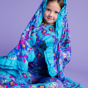 Baby Kids Bamboo Pajamas — Gabby's Dollhouse™ Mermaid Magic Ruffle Bum Bum Blanket — Image 1