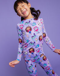 Baby Kids Bamboo Pajamas — Gabby's Dollhouse™ Purr-fect Pals Long Sleeve Pajama Set — Image 1