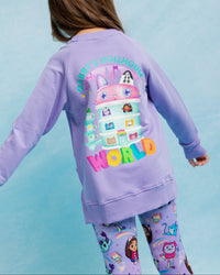 Baby Kids Bamboo Pajamas — Gabby's Dollhouse™ Purr-fect Pals Crew Neck Sweatshirt & Leggings Set — Image 1