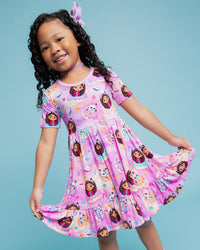 Baby Kids Bamboo Pajamas — Gabby's Dollhouse™ Sprinkle Party Short Sleeve Dress & Shorts Set — Image 1