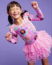 Baby Kids Bamboo Pajamas — Gabby's Dollhouse™ Sprinkle Party Long Sleeve Top & Tulle Skort Set — Image 1