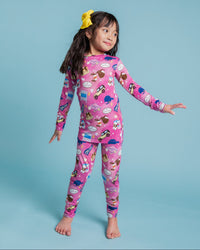 Baby Kids Bamboo Pajamas — Gilmore Girls™ Long Sleeve Pajama Set — Image 1
