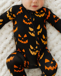 Baby Kids Bamboo Pajamas — Grin Reaper Convertible Romper — Image 2