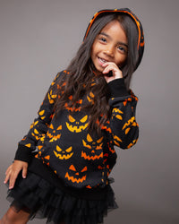 Baby Kids Bamboo Pajamas — Grin Reaper Pullover Hoodie — Image 2
