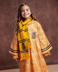 Baby Kids Bamboo Pajamas — Harry Potter™ Hufflepuff House Crested Robe — Image 1