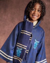 Baby Kids Bamboo Pajamas — Harry Potter™ Ravenclaw House Embroidered Knit Scarf — Image 5