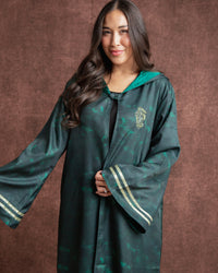 Baby Kids Bamboo Pajamas — Harry Potter™ Slytherin House Adult Crested Robe — Image 1
