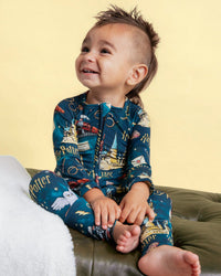 Baby Kids Bamboo Pajamas — Harry Potter™ Off To Hogwarts Convertible Romper — Image 1