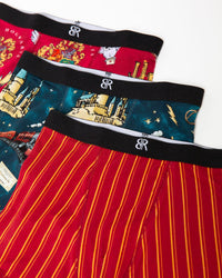 Baby Kids Bamboo Pajamas — Harry Potter™ Off To Hogwarts 3-Pack Boy's Boxer Brief Underwear — Image 2