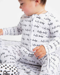 Baby Kids Bamboo Pajamas — Hello Baby Keepsake Bundle — Image 2