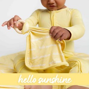 Baby Kids Bamboo Pajamas — Hello Sunshine Lovey — Image 1