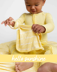 Baby Kids Bamboo Pajamas — Hello Sunshine Lovey — Image 1