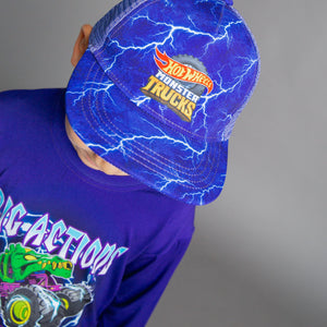 Baby Kids Bamboo Pajamas — Hot Wheels™ Monster Trucks Mega-Wrex Hat — Image 1