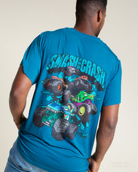 Baby Kids Bamboo Pajamas — Hot Wheels™ Monster Trucks Smash Men's T-Shirt — Image 1