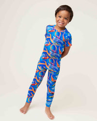 Baby Kids Bamboo Pajamas — Hot Wheels™ Full Throttle Short Sleeve Pajama Set — Image 1