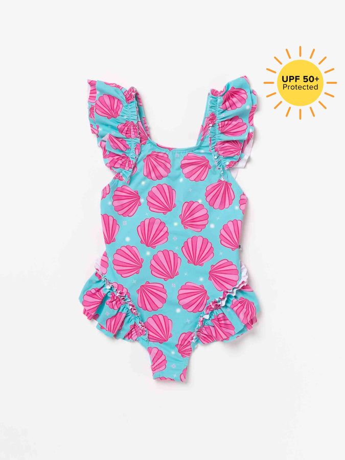 Talk to the Shell Peplum One Piece Swimsuit