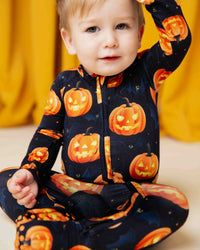 Baby Kids Bamboo Pajamas — Jack Of All Frights Convertible Romper — Image 7