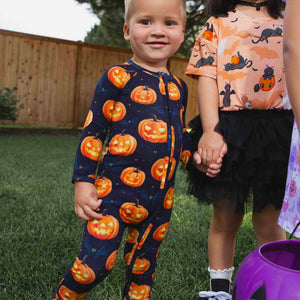 Baby Kids Bamboo Pajamas — Jack Of All Frights Convertible Romper — Image 1