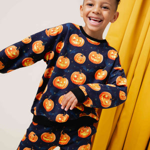 Baby Kids Bamboo Pajamas — Jack Of All Frights Relaxed Fit Jogger Set — Image 3