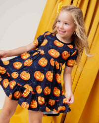 Baby Kids Bamboo Pajamas — Jack Of All Frights Short Sleeve Dress & Shorts Set — Image 8