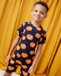Baby Kids Bamboo Pajamas — Jack Of All Frights Short Sleeve Pajama Shorts Set — Image 1