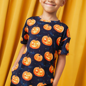 Baby Kids Bamboo Pajamas — Jack Of All Frights T-Shirt — Image 1
