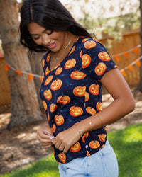 Baby Kids Bamboo Pajamas — Jack Of All Frights Women's Short Sleeve T-Shirt — Image 2