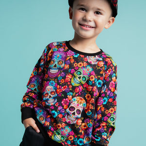 Baby Kids Bamboo Pajamas — Killer Smile Crew Neck Sweatshirt — Image 1
