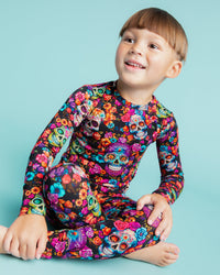 Baby Kids Bamboo Pajamas — Killer Smile Long Sleeve Pajama Set — Image 1