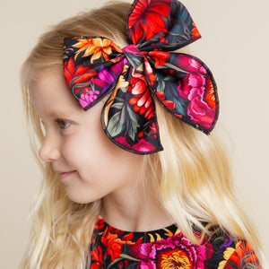 Baby Kids Bamboo Pajamas — Mourning Glory Woven Alligator Clip — Image 1