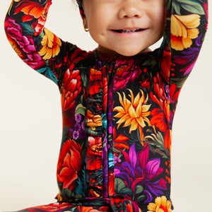 Baby Kids Bamboo Pajamas — Day Of The Dead Convertible Rompers Bundle — Image 1