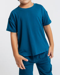 Baby Kids Bamboo Pajamas — Navy or Not T-Shirt — Image 1