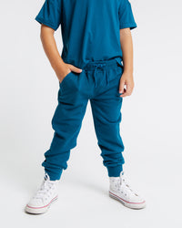 Baby Kids Bamboo Pajamas — Navy or Not Relaxed Fit Sweatpants — Image 1