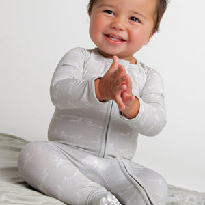Baby Kids Bamboo Pajamas — Worth The Wait Convertible Romper — Image 1
