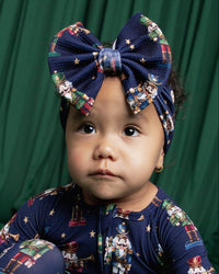 Baby Kids Bamboo Pajamas — Nutty By Nature Biggie Bow — Image 1