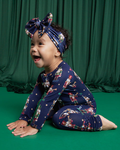 Baby Kids Bamboo Pajamas — Nutty By Nature Biggie Bow — Image 3