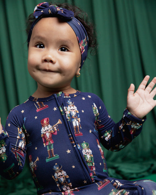 Baby Kids Bamboo Pajamas — Nutty By Nature Headwrap — Image 3