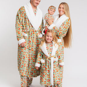 Baby Kids Bamboo Pajamas — Paw-liday Portraits Adult Plush Robe — Image 1