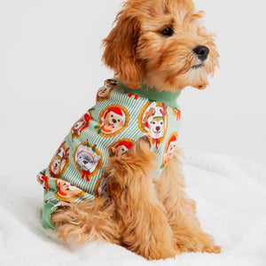 Baby Kids Bamboo Pajamas — Paw-liday Portraits Dog Sweater — Image 1