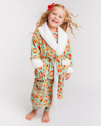 Baby Kids Bamboo Pajamas — Paw-liday Portraits Kids Plush Robe — Image 1