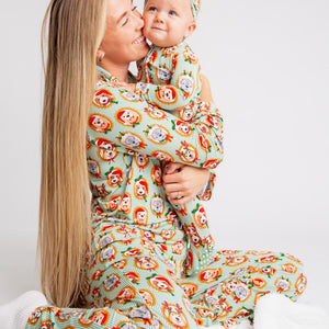 Baby Kids Bamboo Pajamas — Paw-liday Portraits Women's Long Sleeve Collar Shirt & Pants Pajama Set — Image 1
