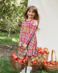 Baby Kids Bamboo Pajamas — Plaid It Cool Long Sleeve Dress & Shorts Set — Image 1