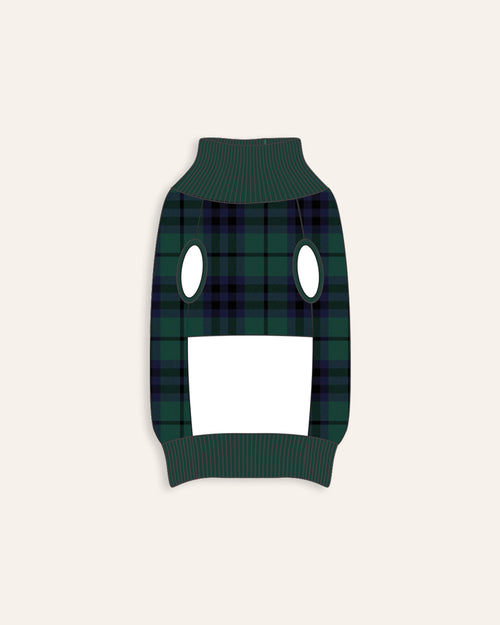Baby Kids Bamboo Pajamas — Plaid Tidings Dog Sweater — Image 2