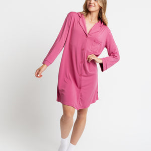 Baby Kids Bamboo Pajamas — Plum Pickin’ Labor & Delivery Nightgown — Image 1
