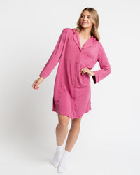 Baby Kids Bamboo Pajamas — Plum Pickin’ Labor & Delivery Nightgown — Image 1