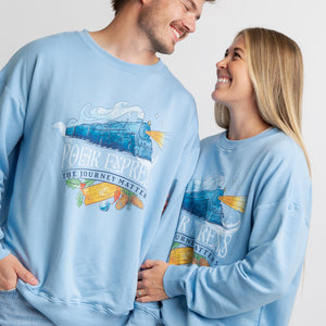 Baby Kids Bamboo Pajamas — Polar Express™ Adult Unisex Crew Neck Sweatshirt — Image 1