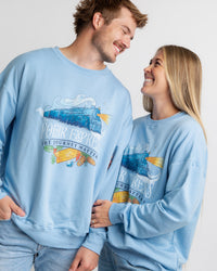 Baby Kids Bamboo Pajamas — Polar Express™ Adult Unisex Crew Neck Sweatshirt — Image 1