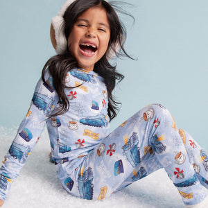 Baby Kids Bamboo Pajamas — Polar Express™ Long Sleeve Pajama Set — Image 1